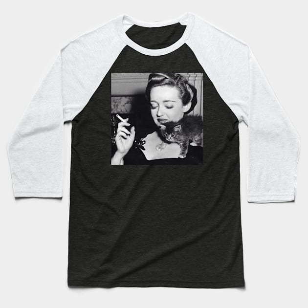 Bette Davis / 1908 Baseball T-Shirt by DirtyChais